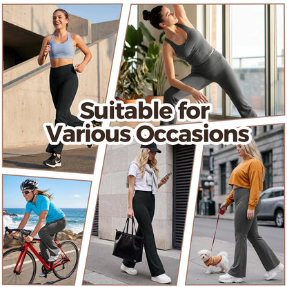 High-Waisted Tummy Control
Pocket Flare Leggings