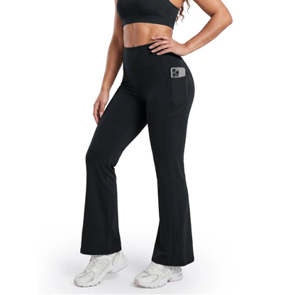High-Waisted Tummy Control
Pocket Flare Leggings